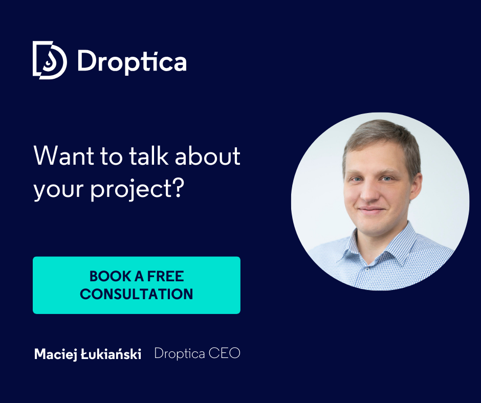 Book a free consultation with Droptica CEO Maciej Łukiański, and talk about your Drupal project. 