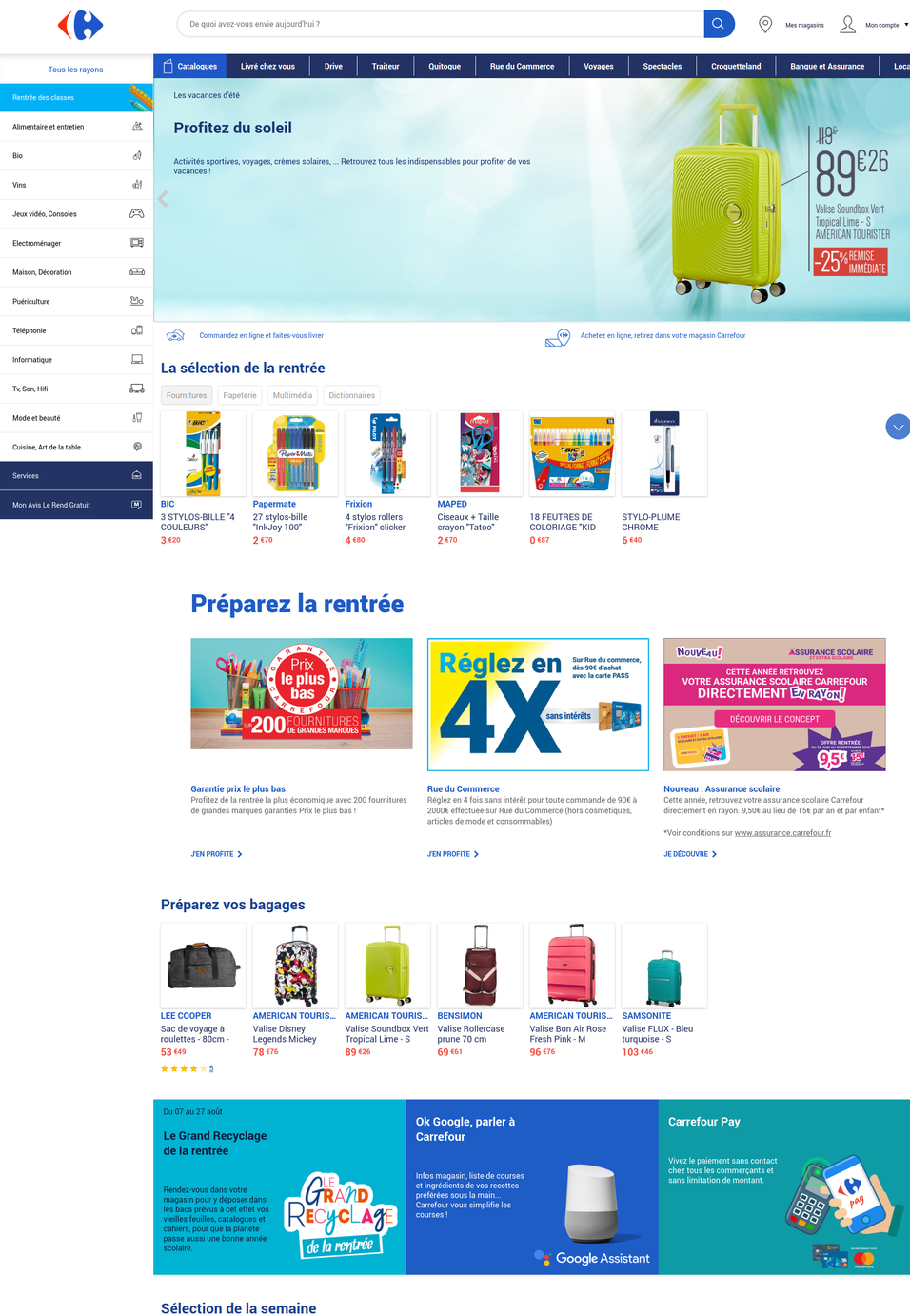 Carrefour's website