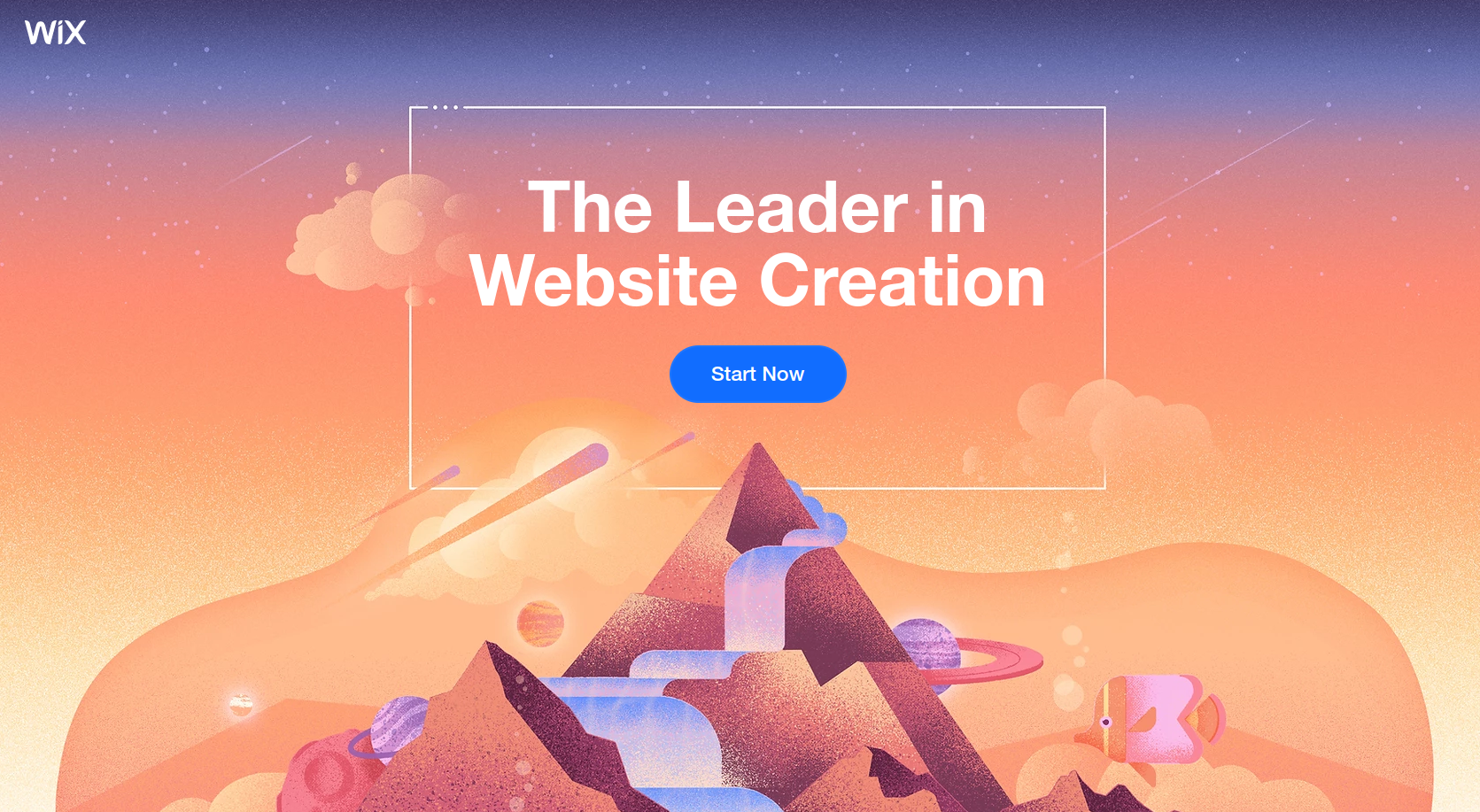 The CTA button on the "get started" landing page is at the top of the page