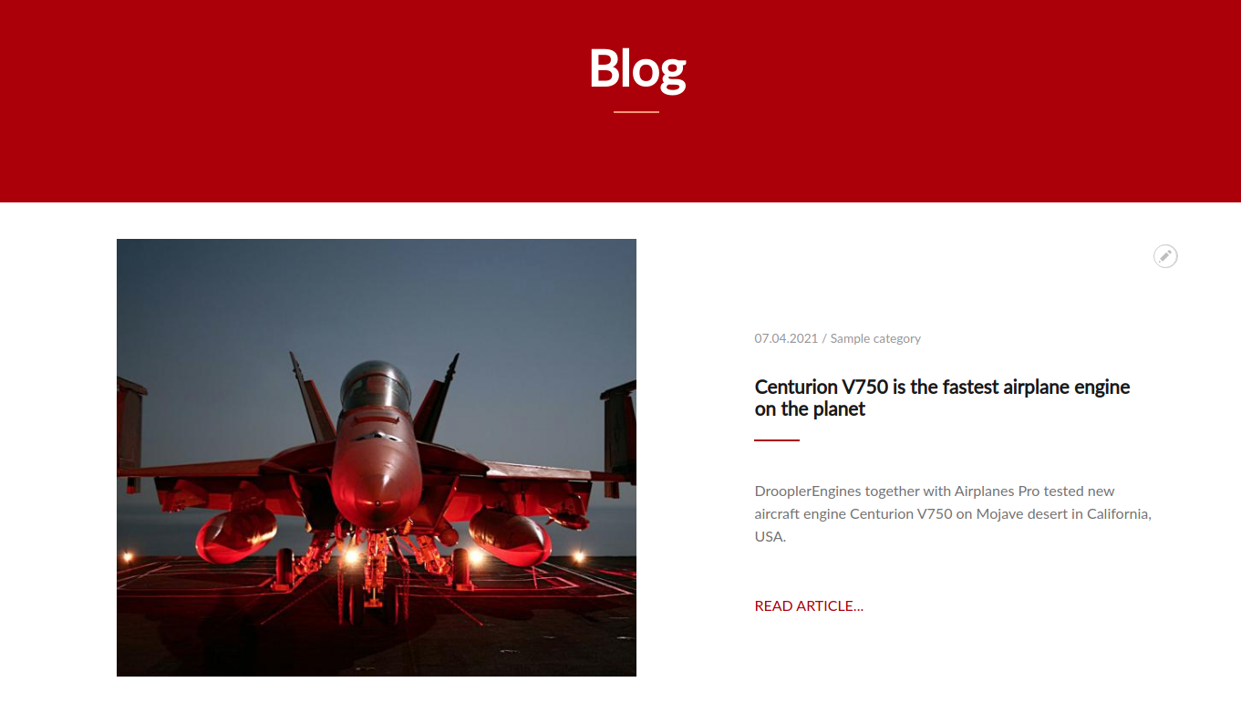 An example of using a photo as a blog cover