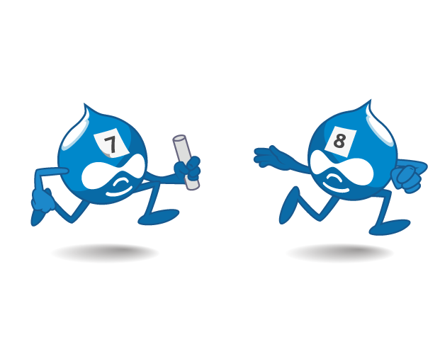 D7 icon passing the baton to D8 icon