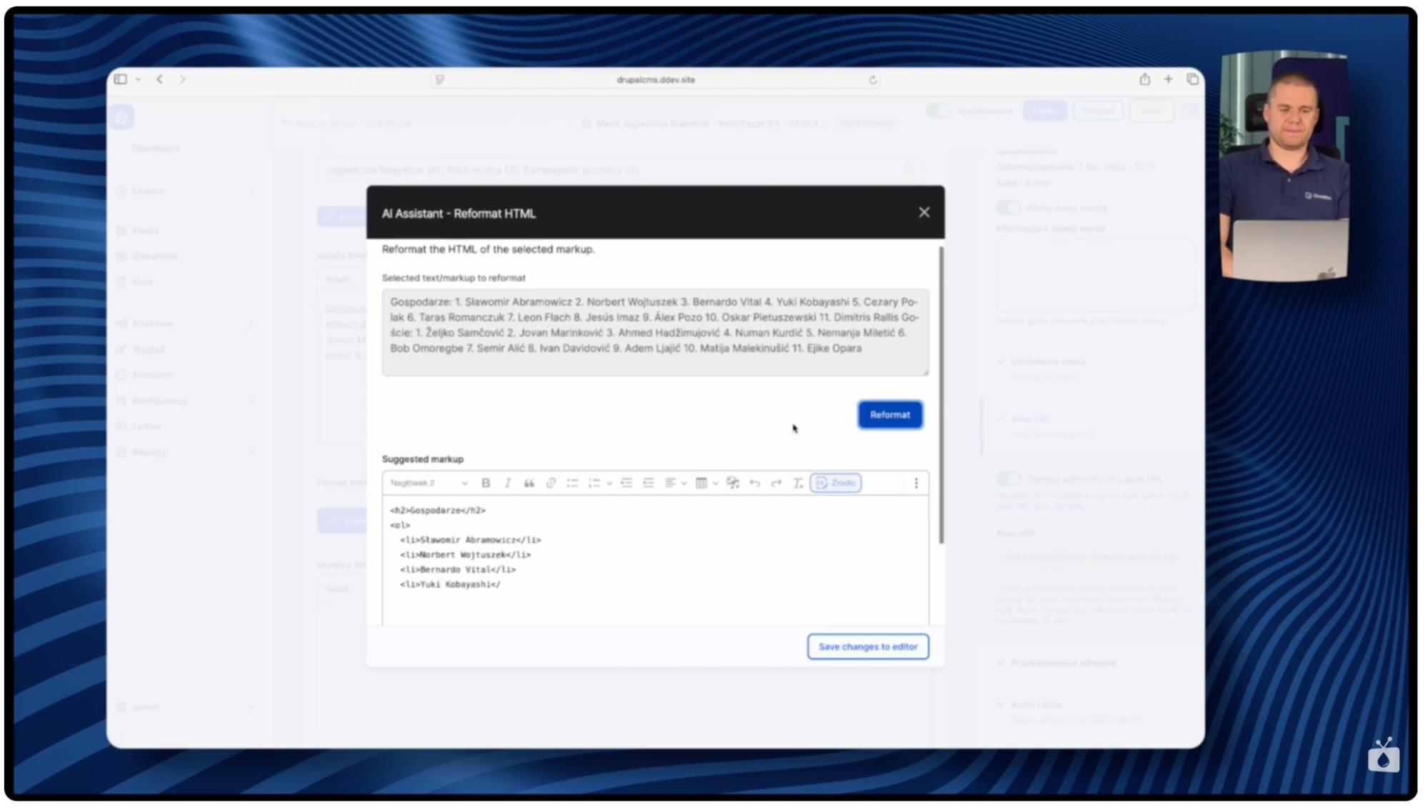 Screen 02 - automated content creation in Drupal