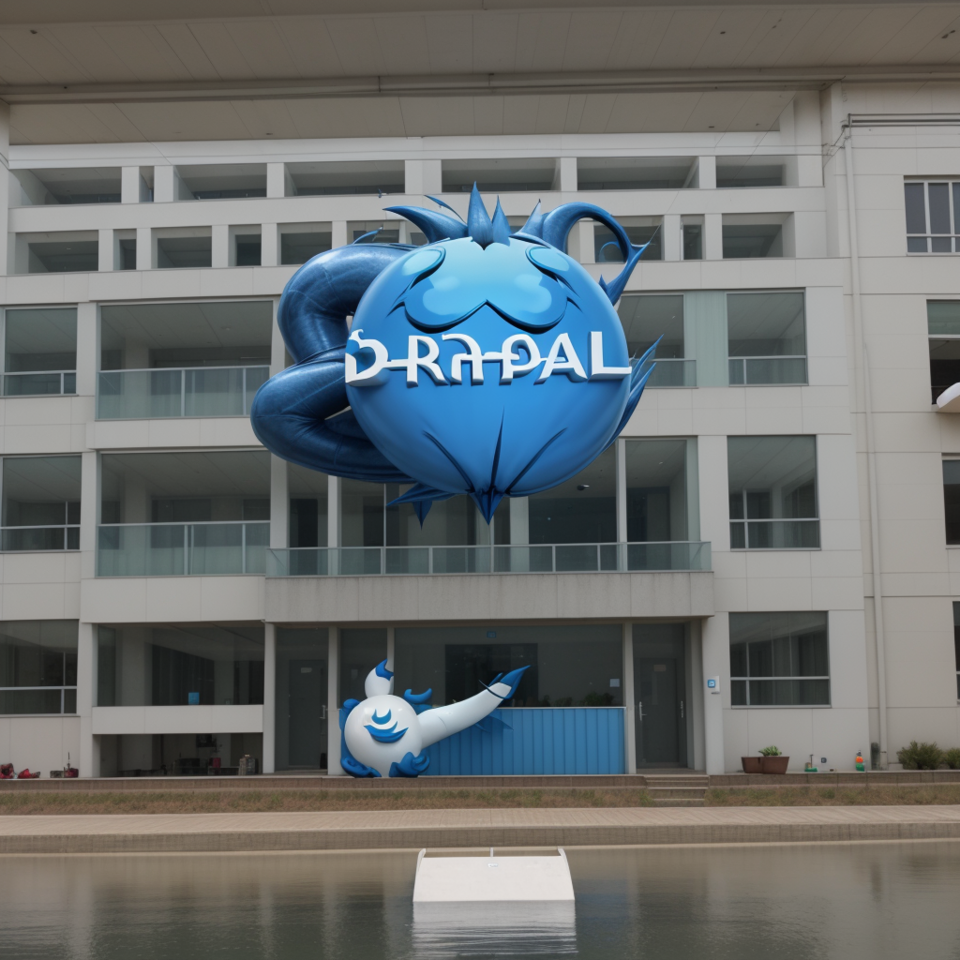 Ein Beispiel für die Verwendung von Stable Diffusion mit einem generierten Bild basierend auf der Eingabe "Drupal software house."