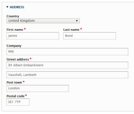 Drupal address module