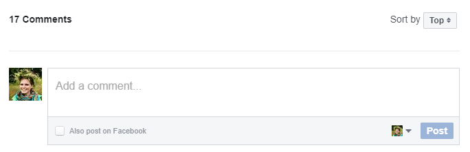Facebook-Kommentar-Plugin auf dem Hootsuite-Blog