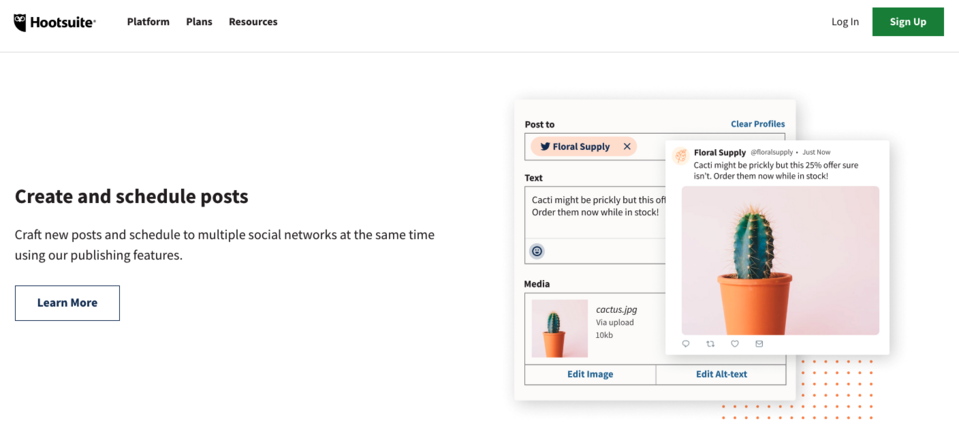 Hootsuite makes it easier for the recruiters to publish and manage posts on social media platforms