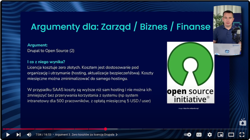 Argumente für Management, die Drupal als Open-Source-System darstellen, das keine Lizenzzahlung erfordert.