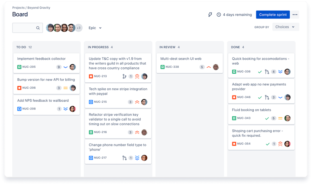 Jira is a complex project management tool that allows us to schedule, monitor and analyze workflow.