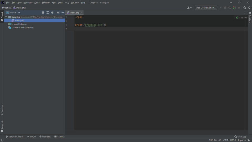 Das Interface von PHPStorm, einem Programm, das den Markt für bezahlte PHP-IDEs dominiert