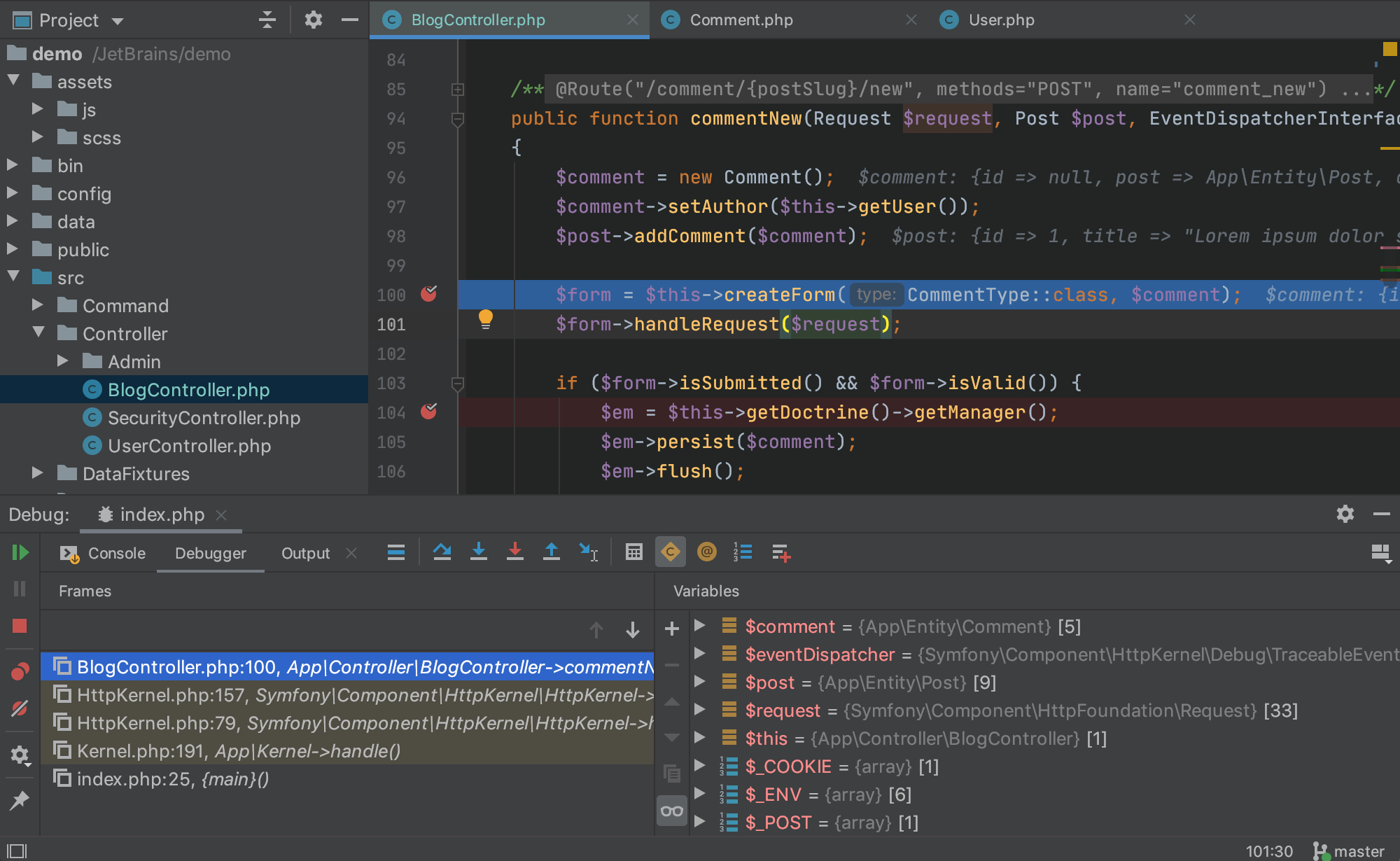 IDE integrated development environment we use is PHPStorm