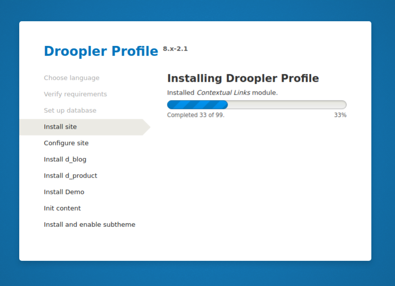 Installing Droopler Profile
