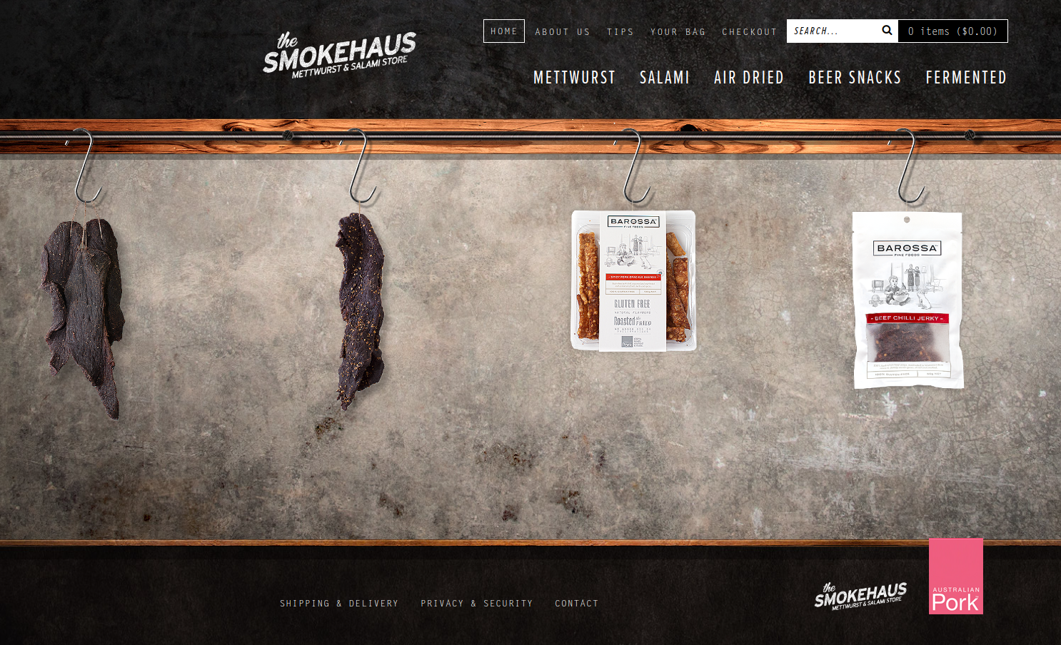 Browsing the products on the ecommerce website of the Smokehaus is like visiting a butcher
