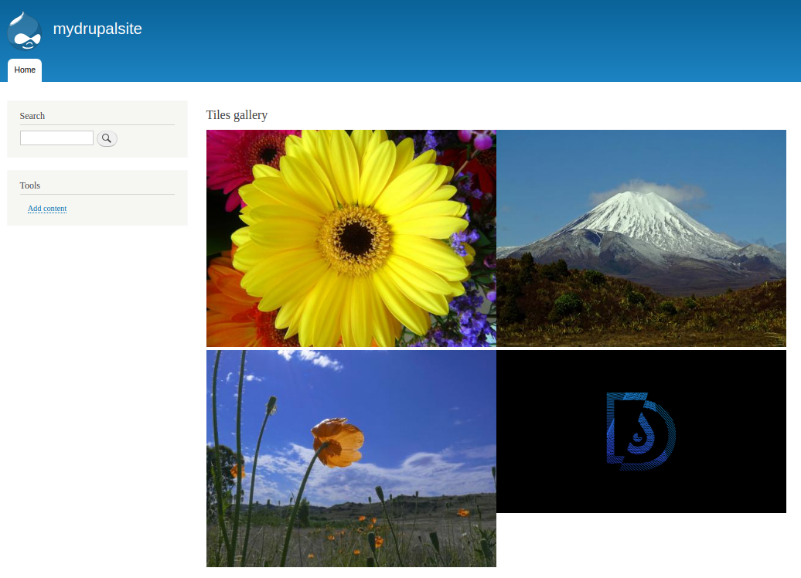 Tiles gallery - a type of a Drupal image gallery