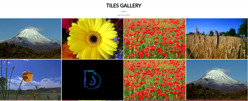 Tiles gallery in Droopler