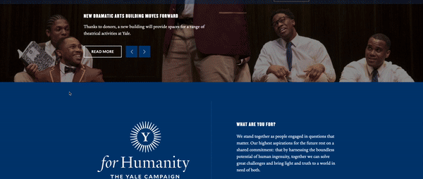 On the Yale University website is the counter of the amounts contributed to the institution. 