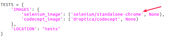 Picture: Change in Selenium image. Standalone-chrome ought to be changed to standalone-firefox