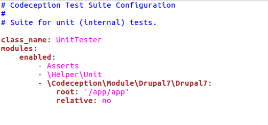 Picture: Module enabled in unit.suite.yml file