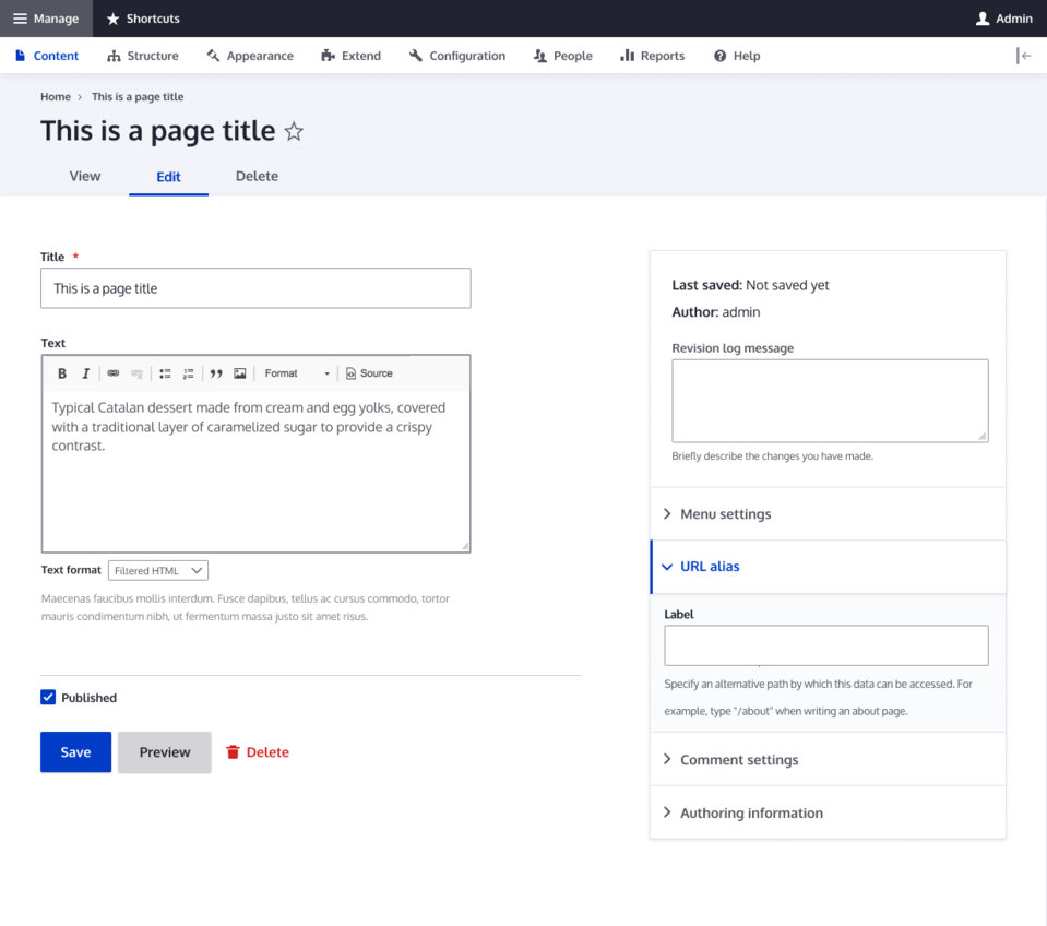 In Drupal 10, a new admin panel skin - Claro - will appear