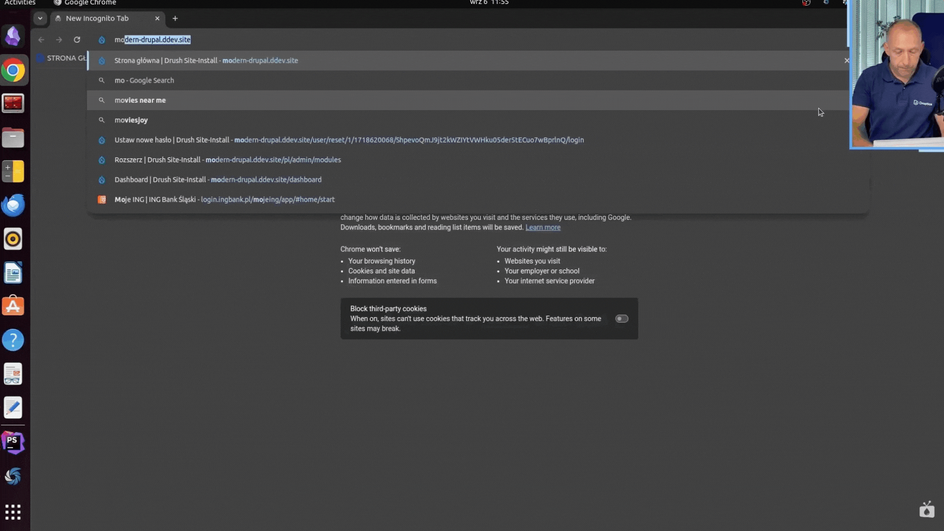 Anmeldung am Drupal-Admin-Panel nach erfolgreicher Integration mit dem LDAP-Server.