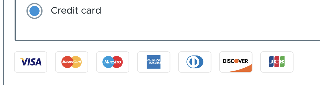 In the Braintree account, it is possible to set the payment card icons visible in the online store.
