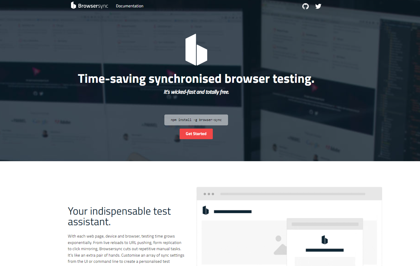 Browsersync allows the developer to test a website on several devices at once