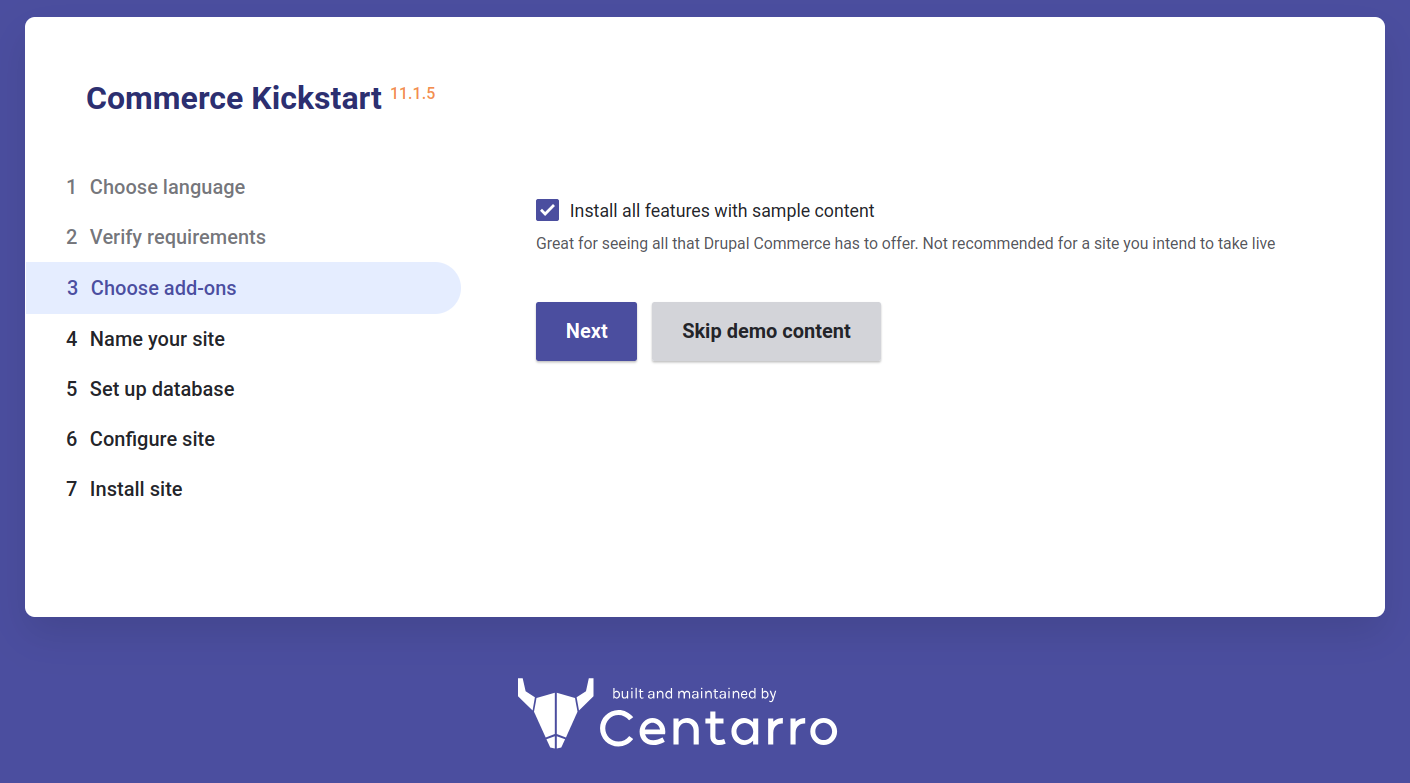 Commerce Kickstart site template