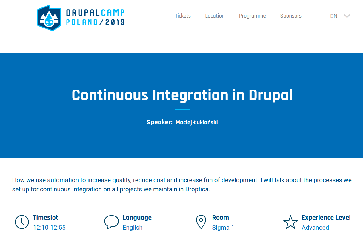 Our Drupalcamp website
