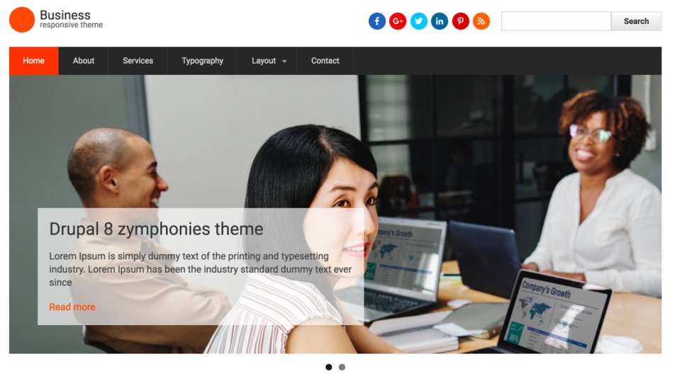 Business Theme - bestes kostenloses Theme für Visitenkarten-Webseiten