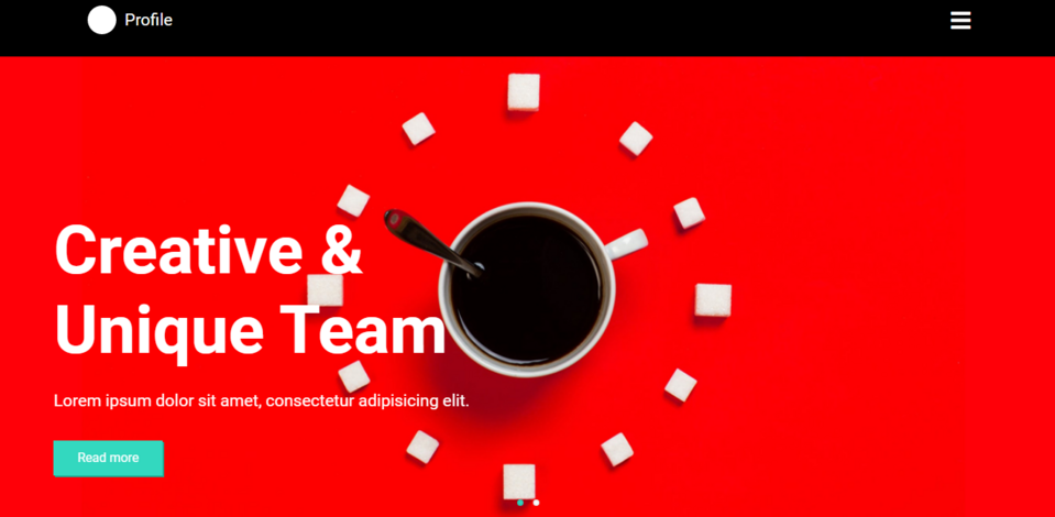Profile Theme - bestes kostenloses Drupal-Theme für eine CV-Webseite