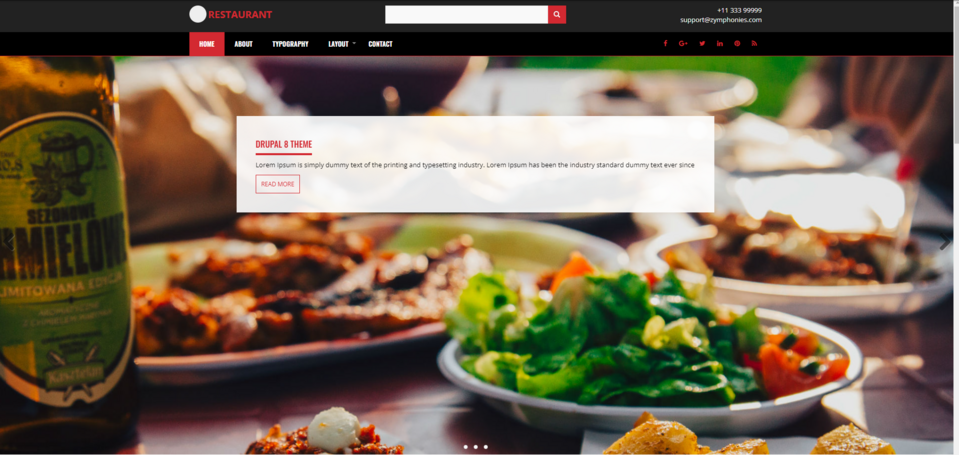 Restaurant Theme - Best free Drupal theme for a restaurant