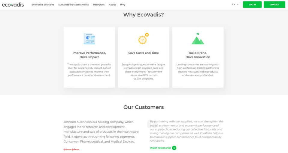 On the Ecovadis corporate website, users will find the advantages of using the services of this company