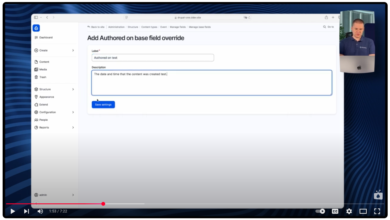 Testing changes in the field using the Base Field Override module