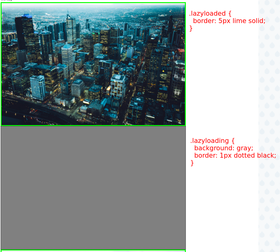 Fully loaded image via Drupal Lazy-load module and image being loaded