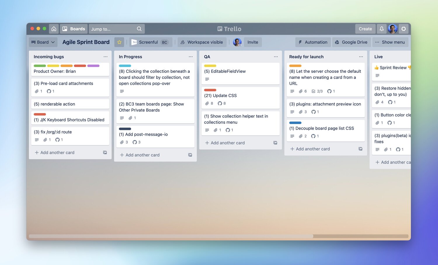 Trello helps facilitate communication with the client during the customer-centric design process