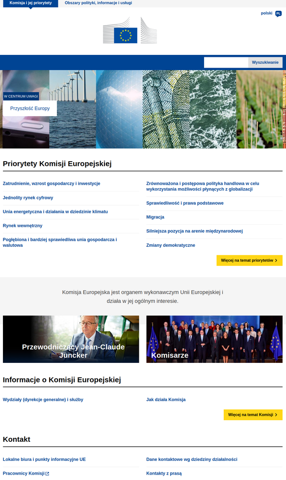 Europäische Kommission Hauptwebsite
