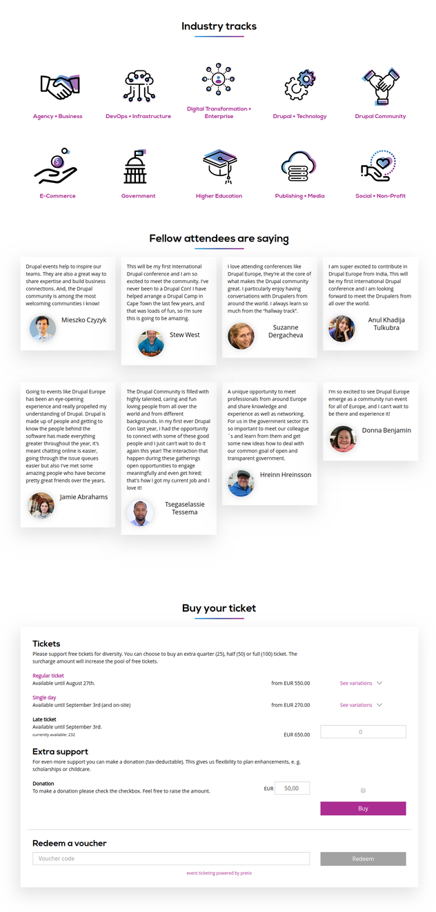Drupal Europe Sitzungen