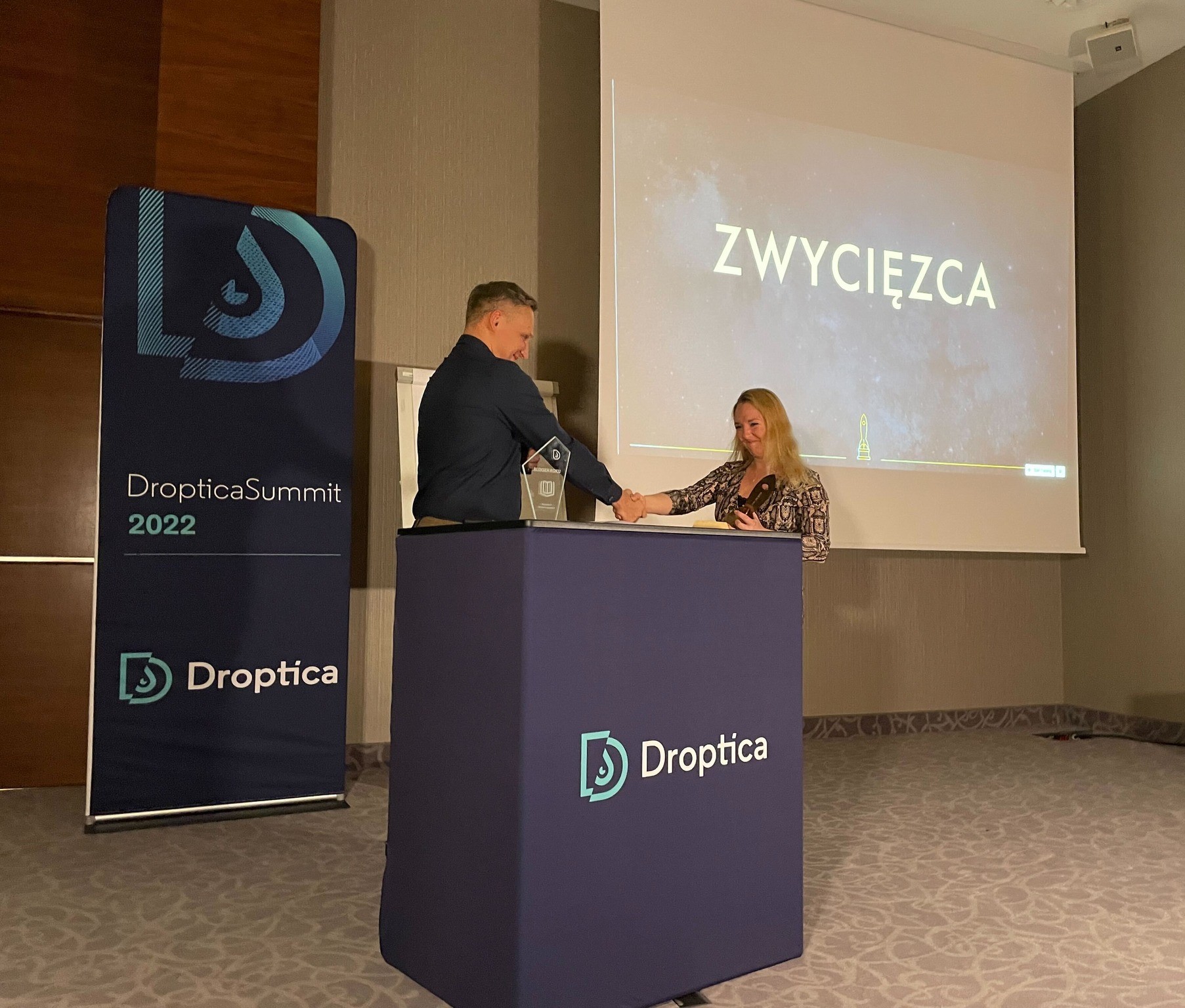 Złoty Komit is an award that we give at Droptica to distinguish an employee for their achievements