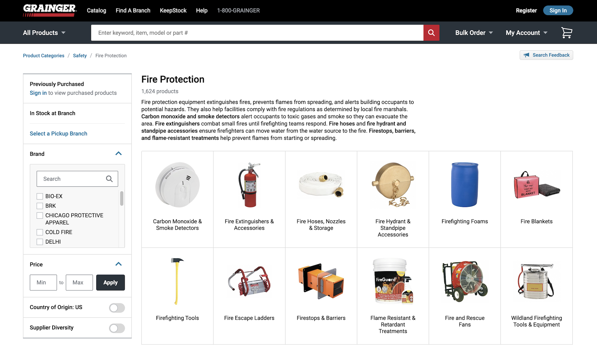 Grainger is an online store for industrial supplies that exploits the potential of ecommerce tools.