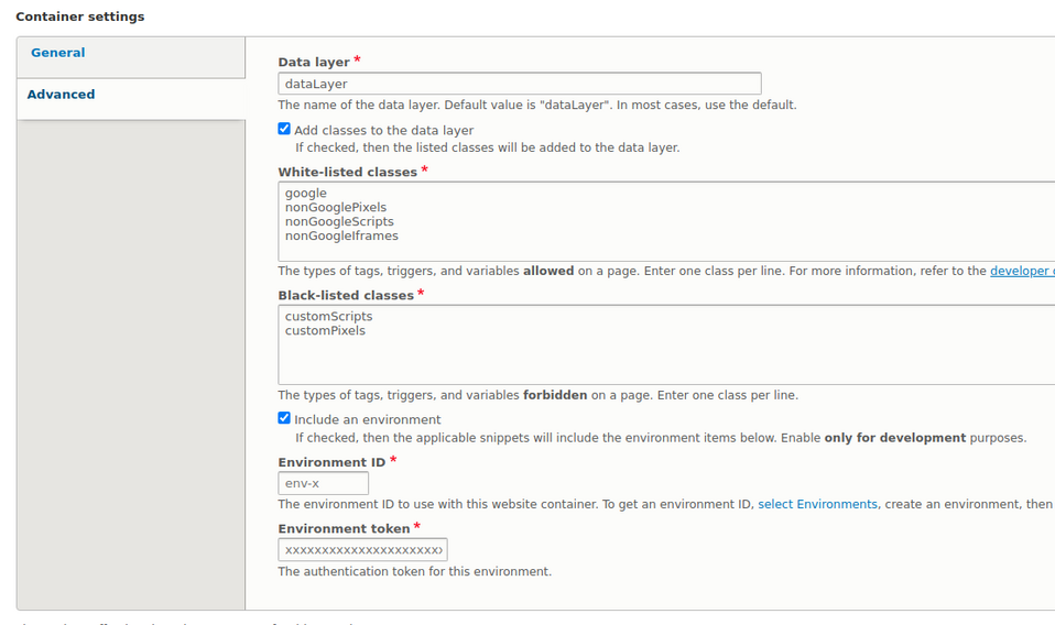 Google Tag Manager - Container hinzufügen Erweitert