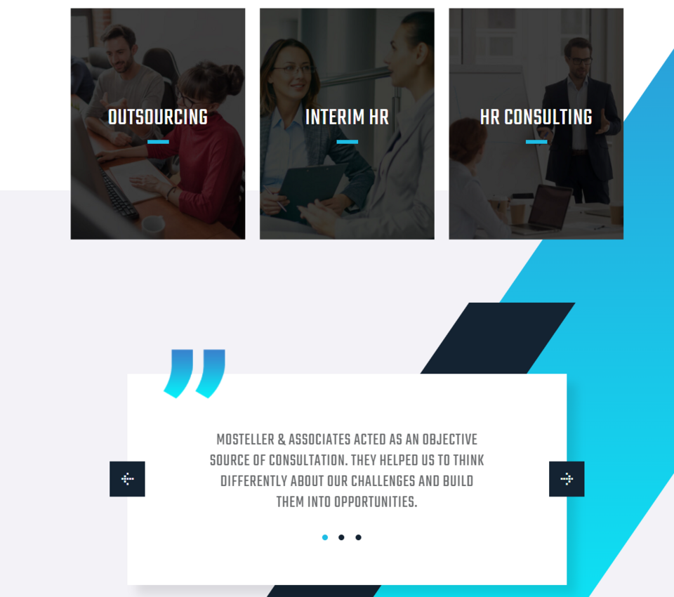 Die Herbein I Mosteller HR Solutions Website zeichnet sich durch ihr Design und ihre Transparenz aus
