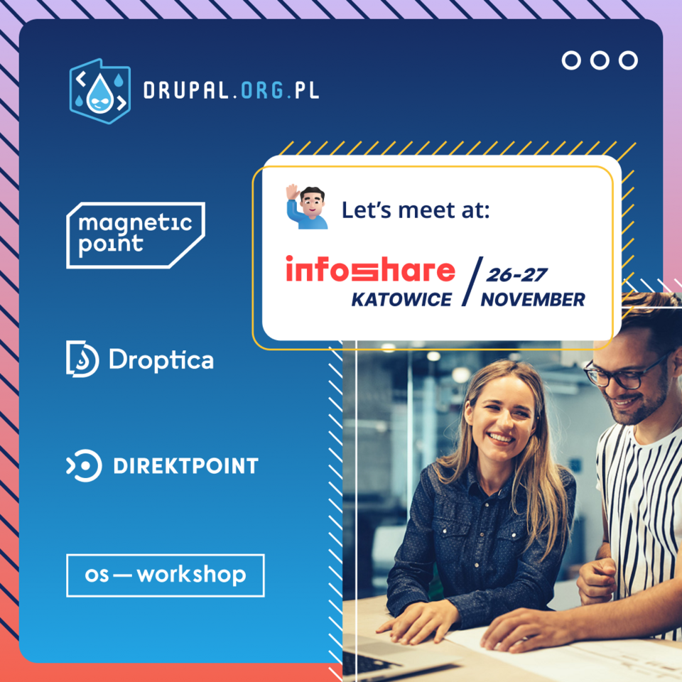 The Droptica team will be present at Infoshare Katowice 2024 as part of the Drupal.org.pl initiative
