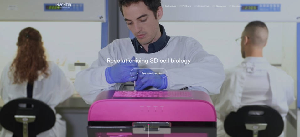 Die Webseite von Inventia Life Science ist eine der besten Unternehmenswebseiten für Technologie