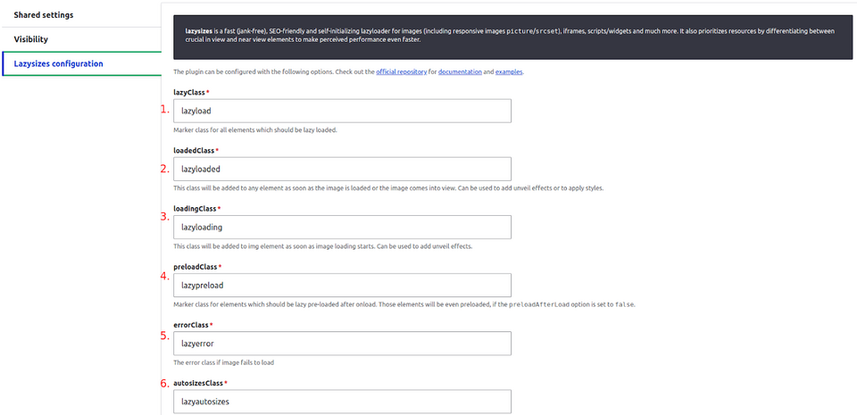 You can set up a lot of useful elements in the configuration of the Lazysizes library