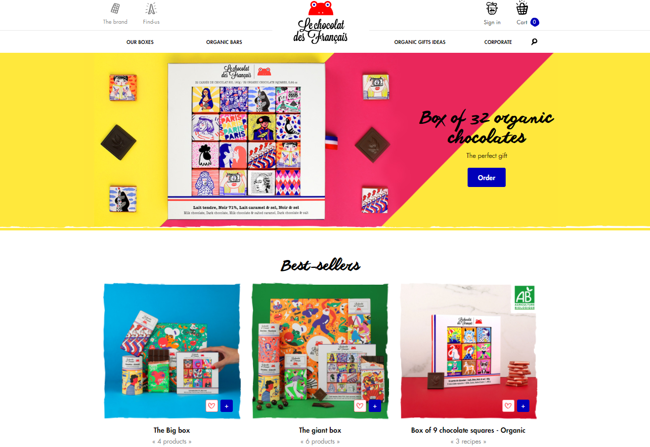 The online shop Le chocolat des Français was built with PrestaShop, an open source ecommerce platform
