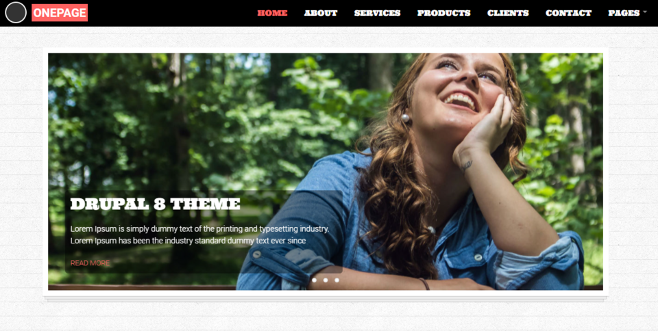 One Page - ein lesbares und funktionales kostenloses Drupal-Theme