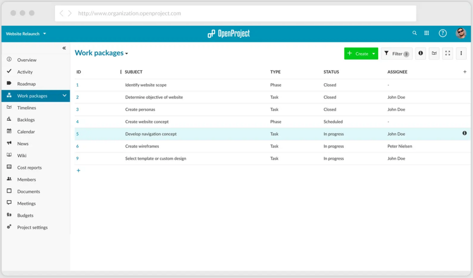 OpenProject is an open source IT project management tool