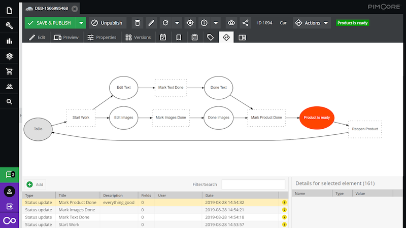 Product Information Management system gives users the opportunity to manage the product life cycle.