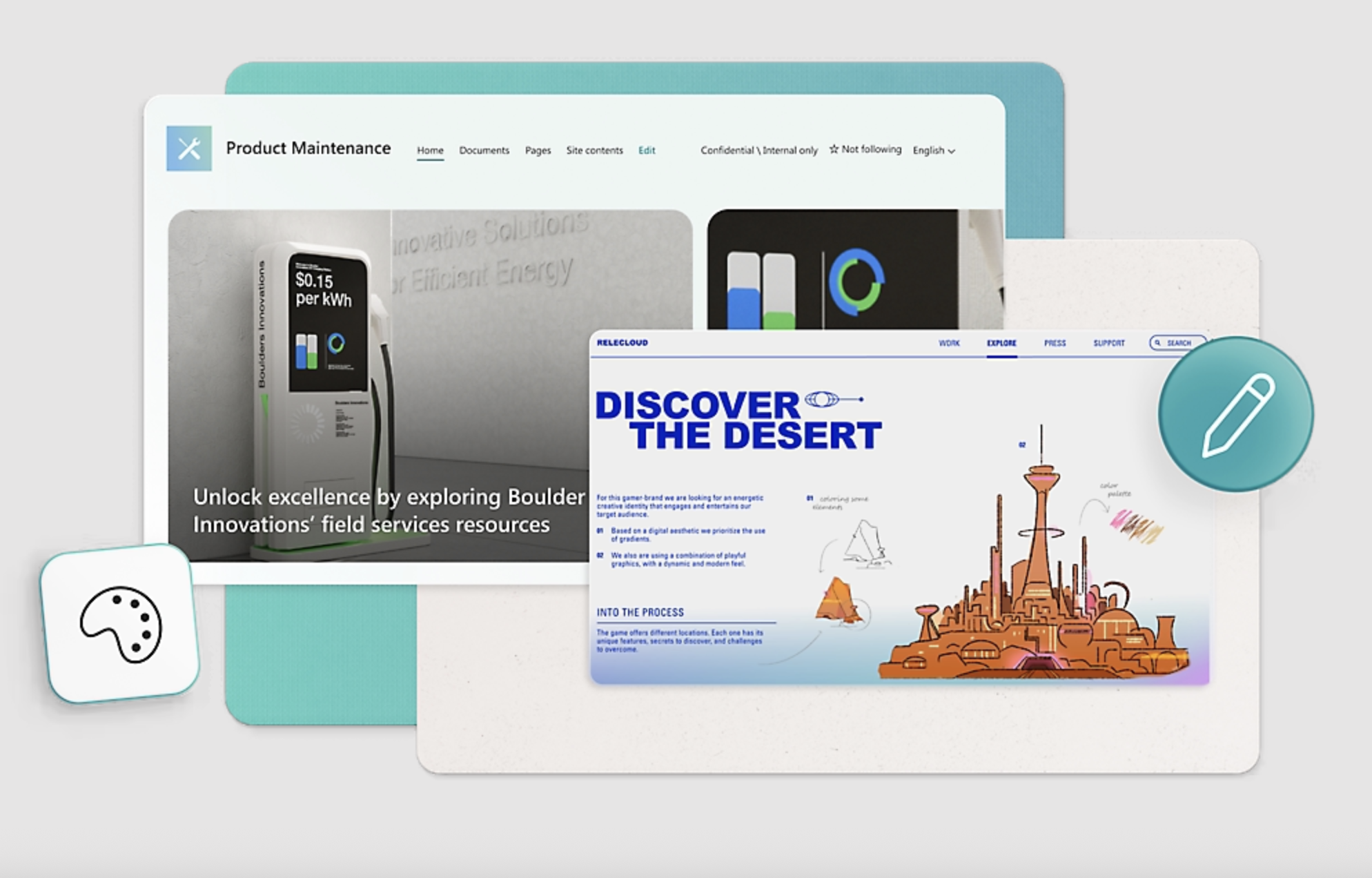 Examples of Microsoft SharePoint intranet site designs