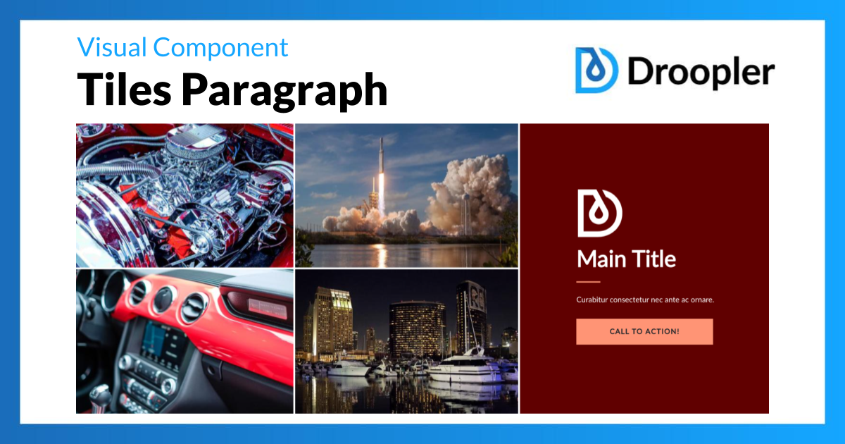 The Tiles Paragraph is one of the ready-made components in Droopler, a Drupal distribution