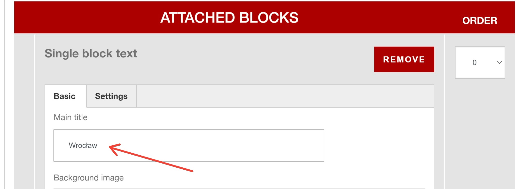 Adding the title for the block on the contact page